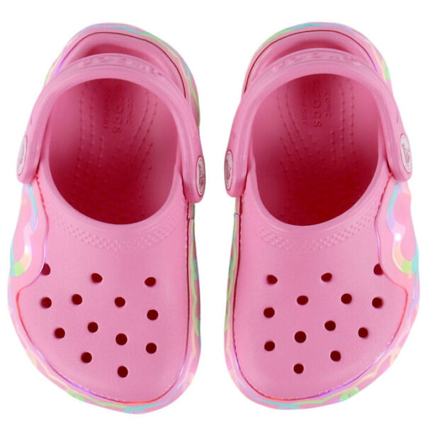 Crocs Sandaler m. Lys - Clog T - Pink Lemonade/Hearts