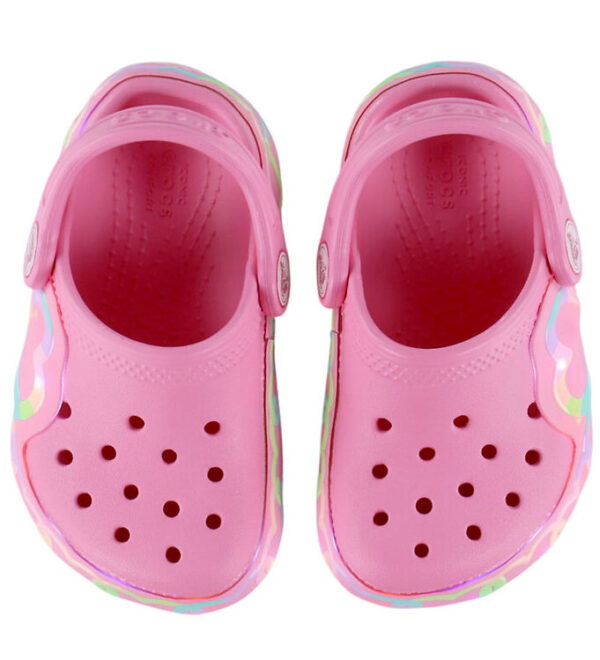 Crocs Sandaler m. Lys - Clog T - Pink Lemonade/Hearts