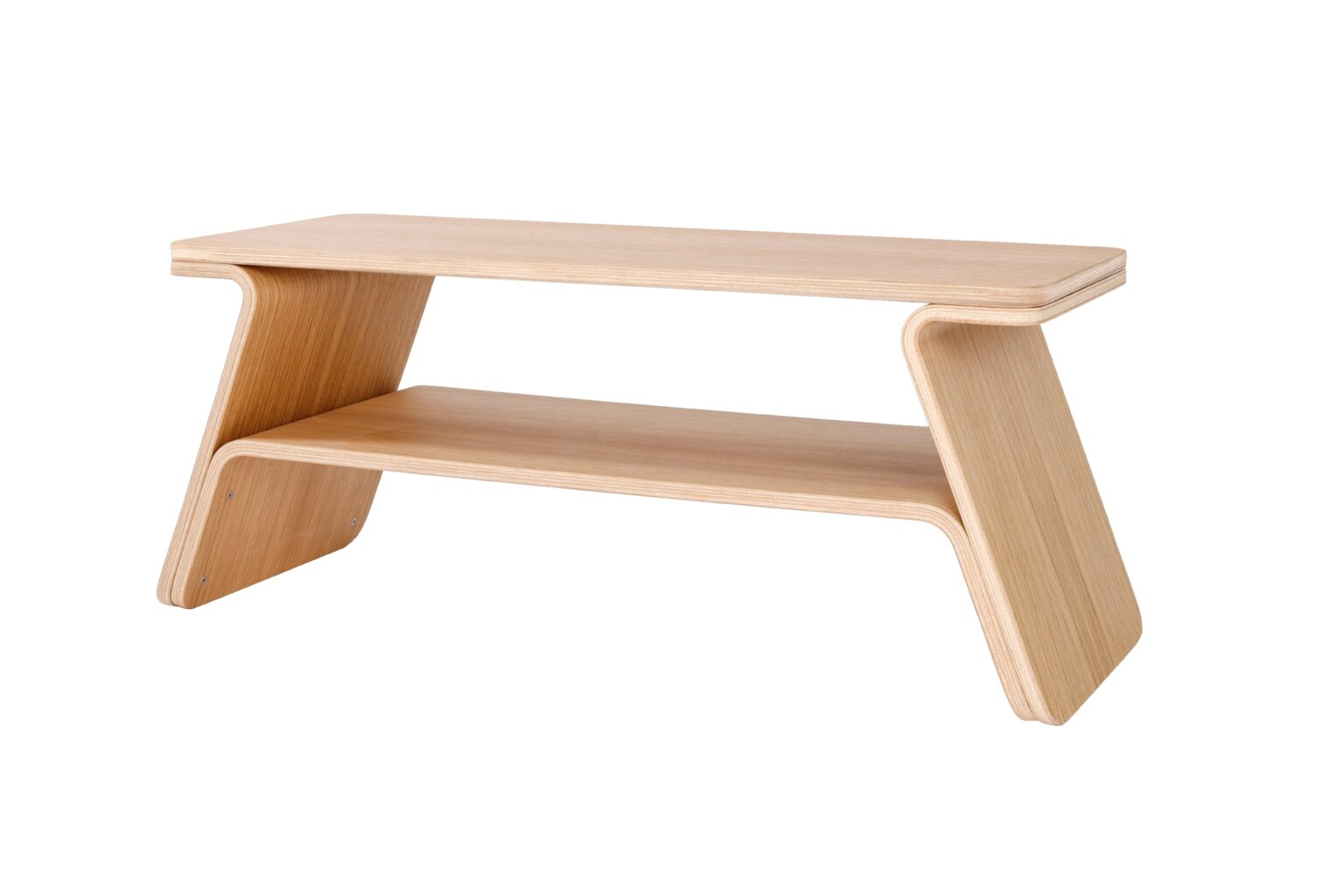 Curve Lab Tokyo Bænk - Birketræsfinér Med en Overflade Afslutning i Egetræ