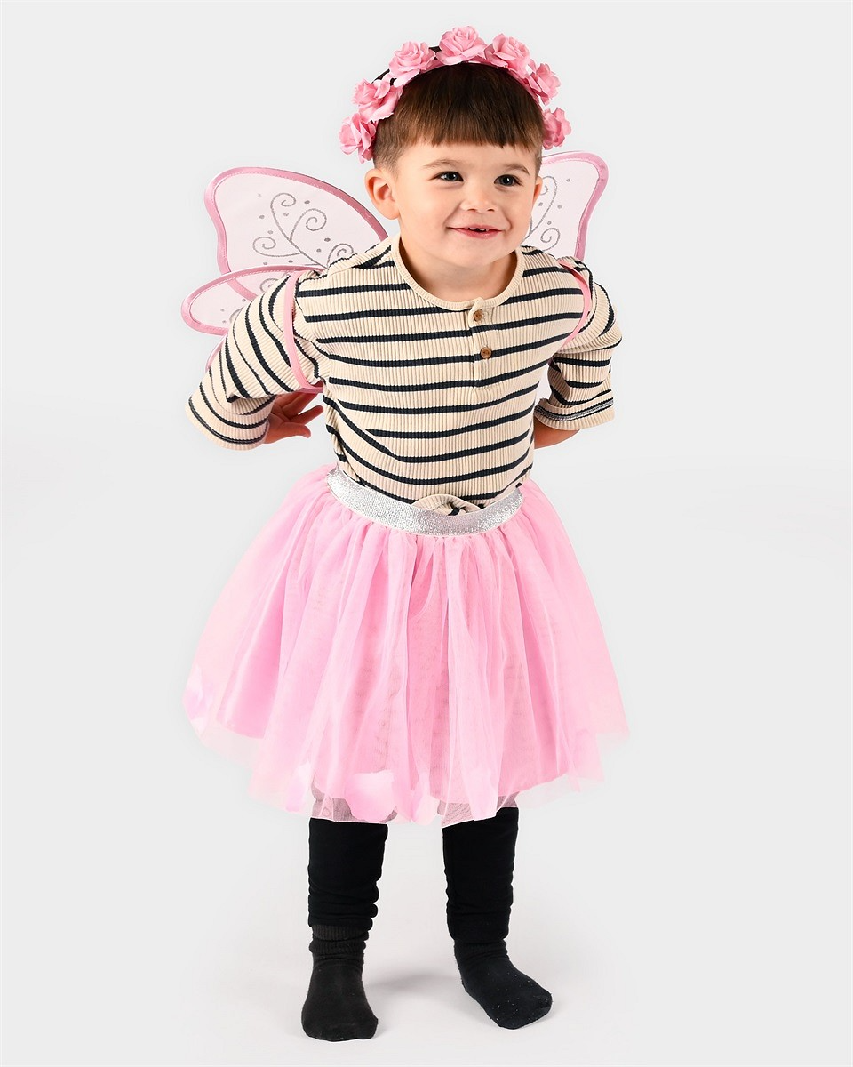 Den Goda Fen | Skørt & vinger - Pink, Str. 2-4 år