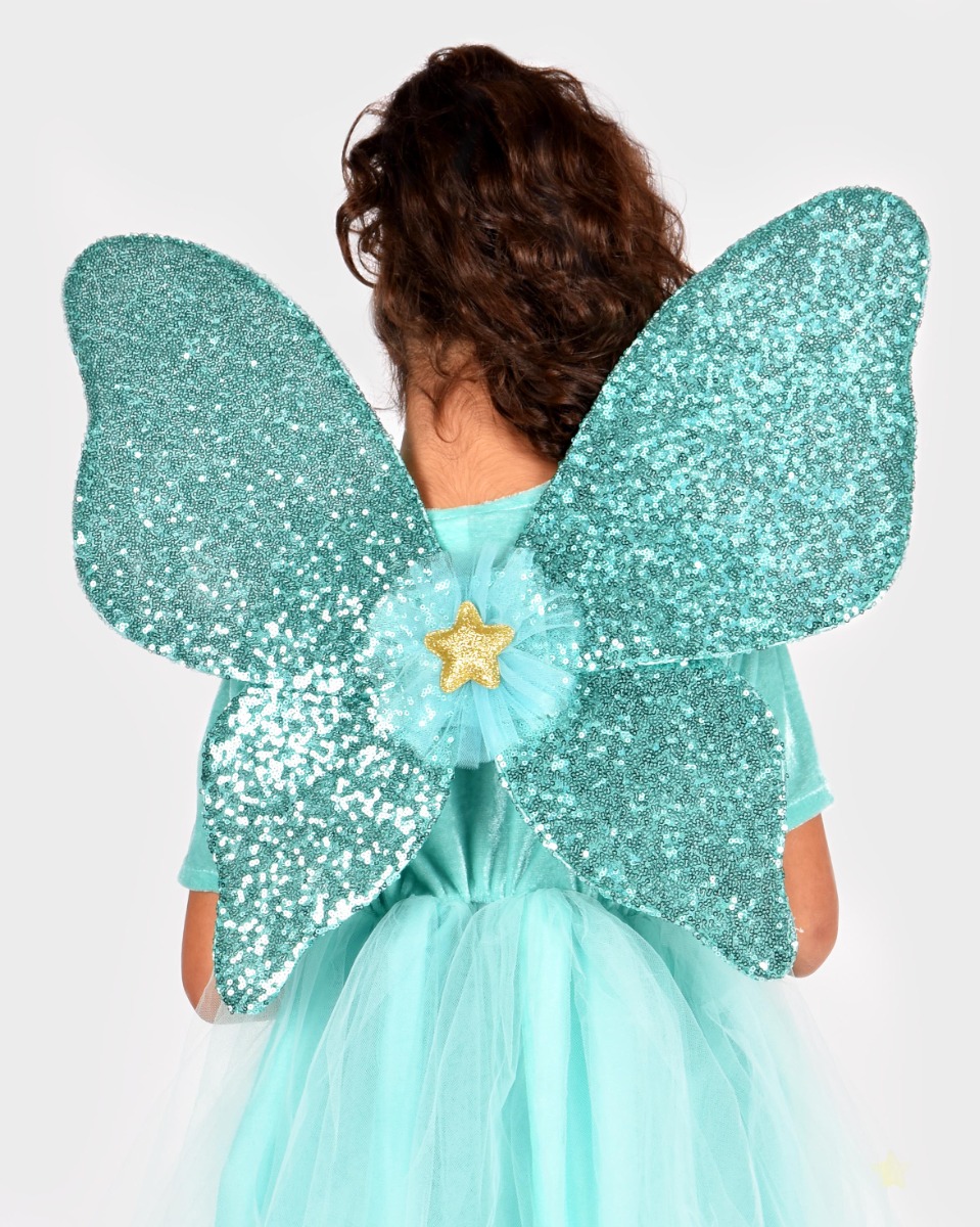 Den Goda Fen | Vingesæt m. pailletter - Mintgrøn