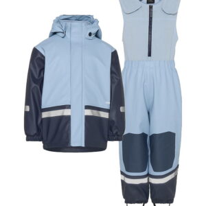 Didriksons Regntøj m. Fleece - Boardman - PU - Cloud Blue