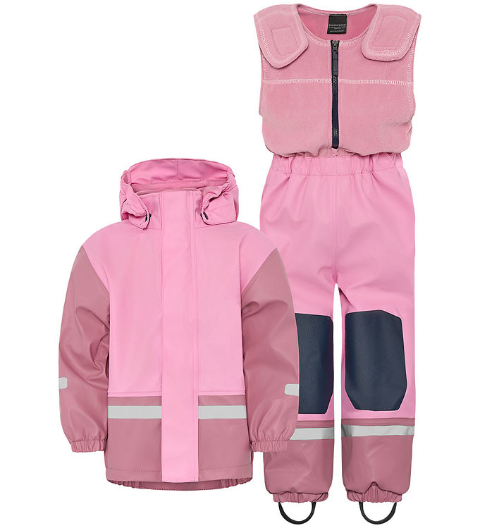 Didriksons Regntøj m. Fleece - PU - Boardman - Light Heather Pin