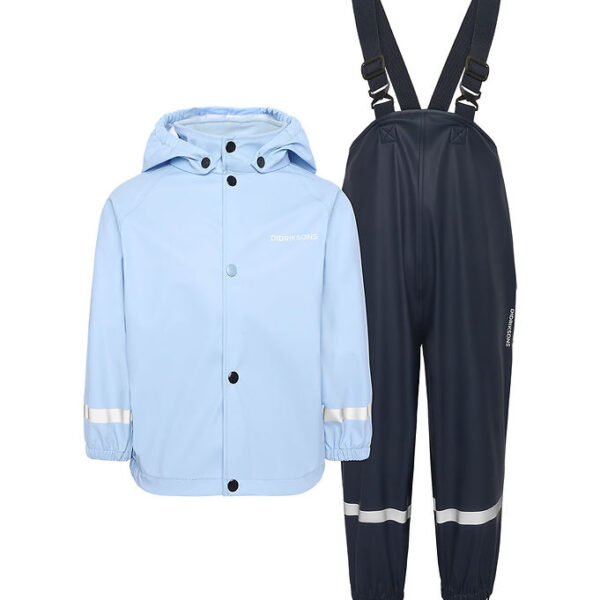 Didriksons Regntøj m. Seler - PU - Slaskeman - Light Sea Blue