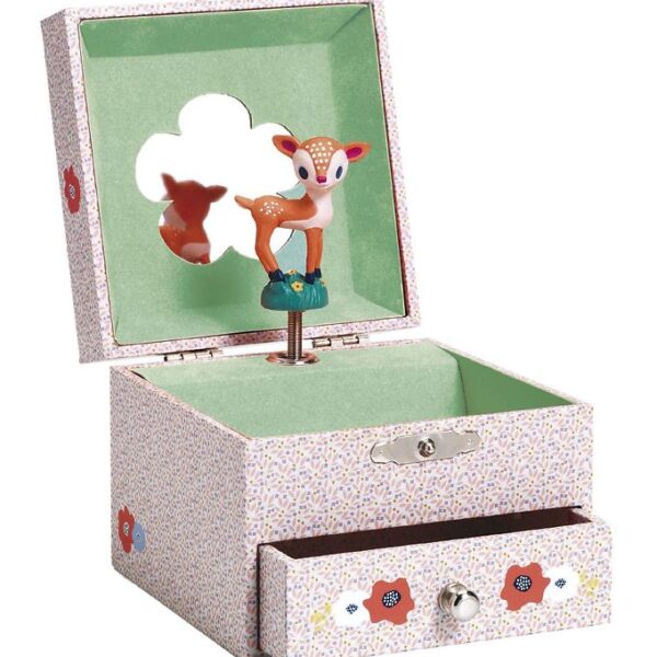 Djeco Smykkeskrin - 8,5x10,5x10,5 cm - Wood Fawn