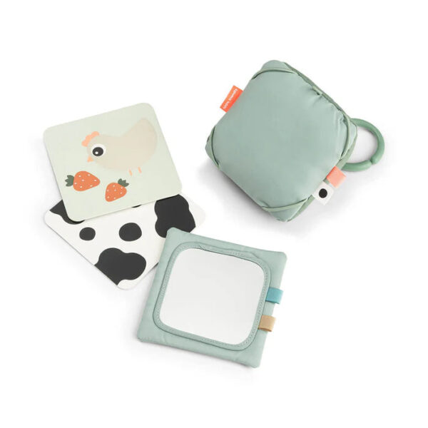 Done by Deer Baby Kontrastkortholder Tiny Farm Grøn