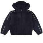 Emporio Armani Anorak - Navy/Hvidstribet m. Tekst