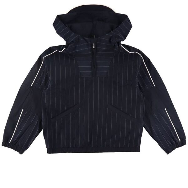 Emporio Armani Anorak - Navy/Hvidstribet m. Tekst