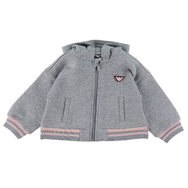 Emporio Armani Cardigan - Gråmeleret m. Rosa