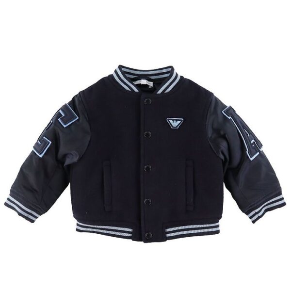 Emporio Armani Jakke - Uld - Navy m. Lyseblå Emporio Armani Jakke - Uld - Navy m. Lyseblå