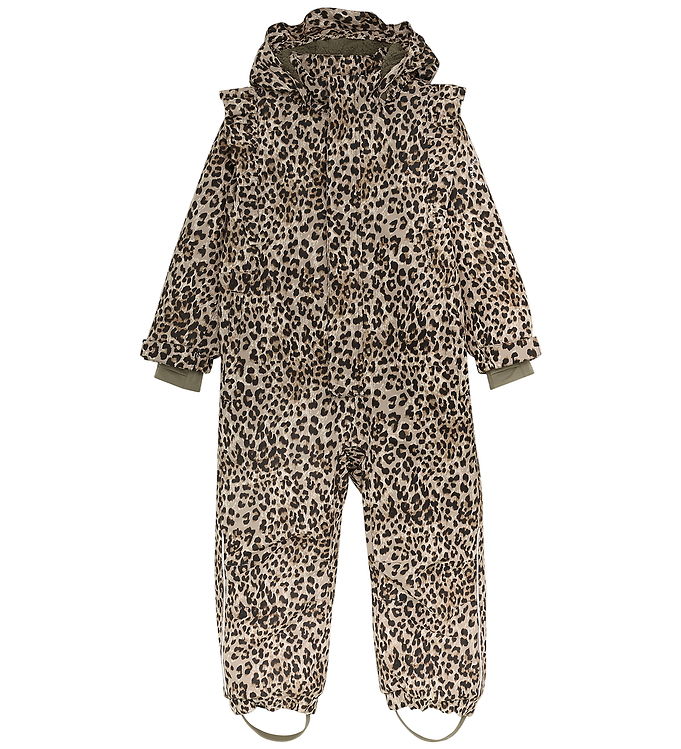 En Fant Flyverdragt - Pine Bark m. Leopard/Flæser