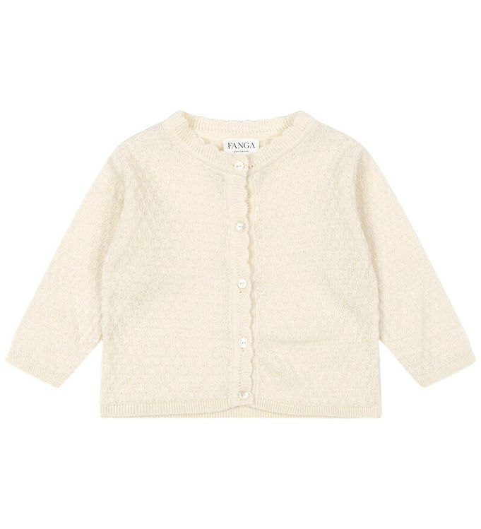 Fanga Fontana Cardigan - Strik - Venti Pointelle - Antique White