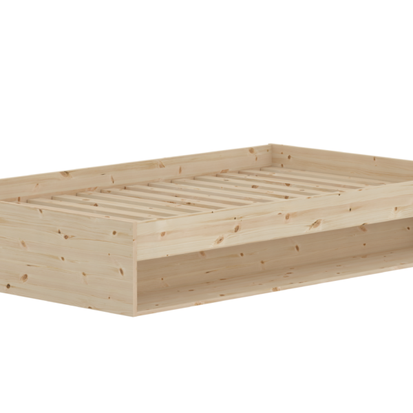 Flexa Grow Gulvseng Med Hylde - 125,5x204cm