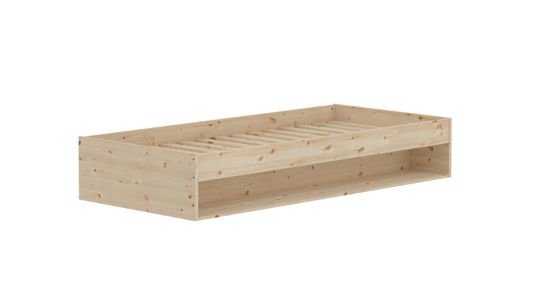 Flexa Grow Gulvseng Med Hylde - 94,6x204cm Flexa Grow Gulvseng Med Hylde - 94,6x204cm