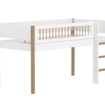 FLEXA Nor Halvhøj Seng Med Stige og Crossbar