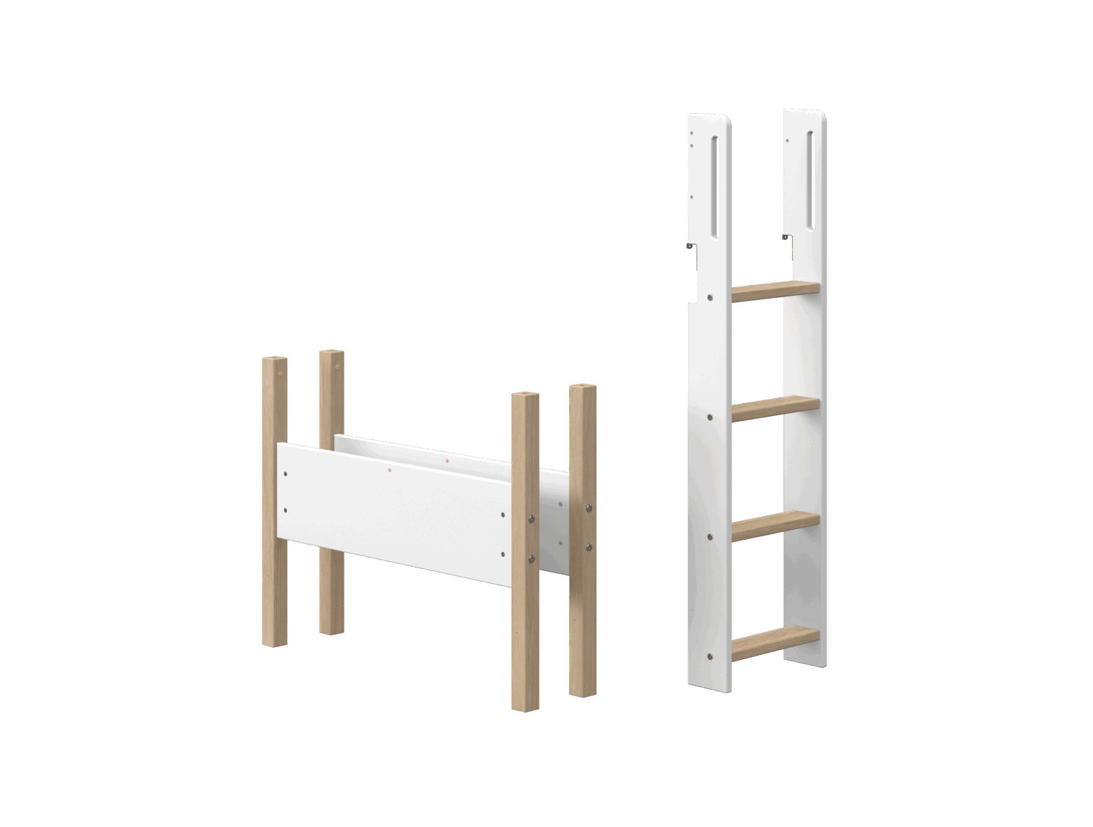 Flexa Nor Lige Stige og Ben - Hvid/eg