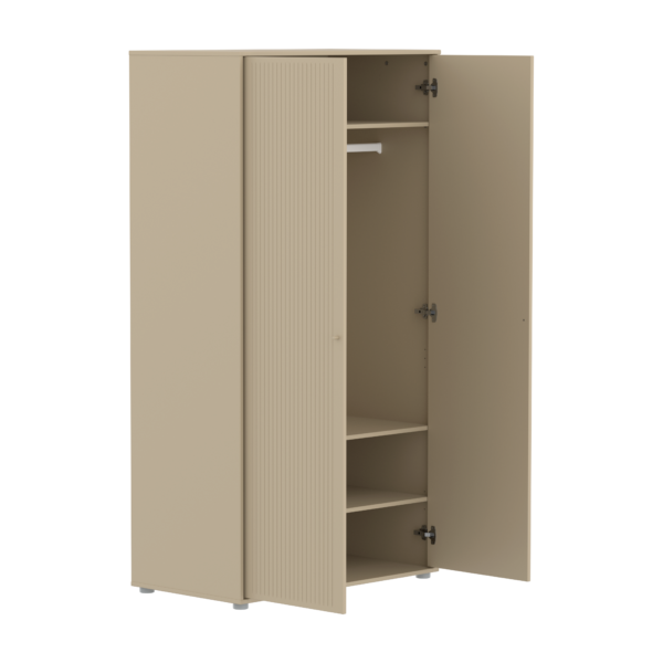 Flexa Saga Garderobeskab 200x100x55 Oat Riller/oat Ben og Greb