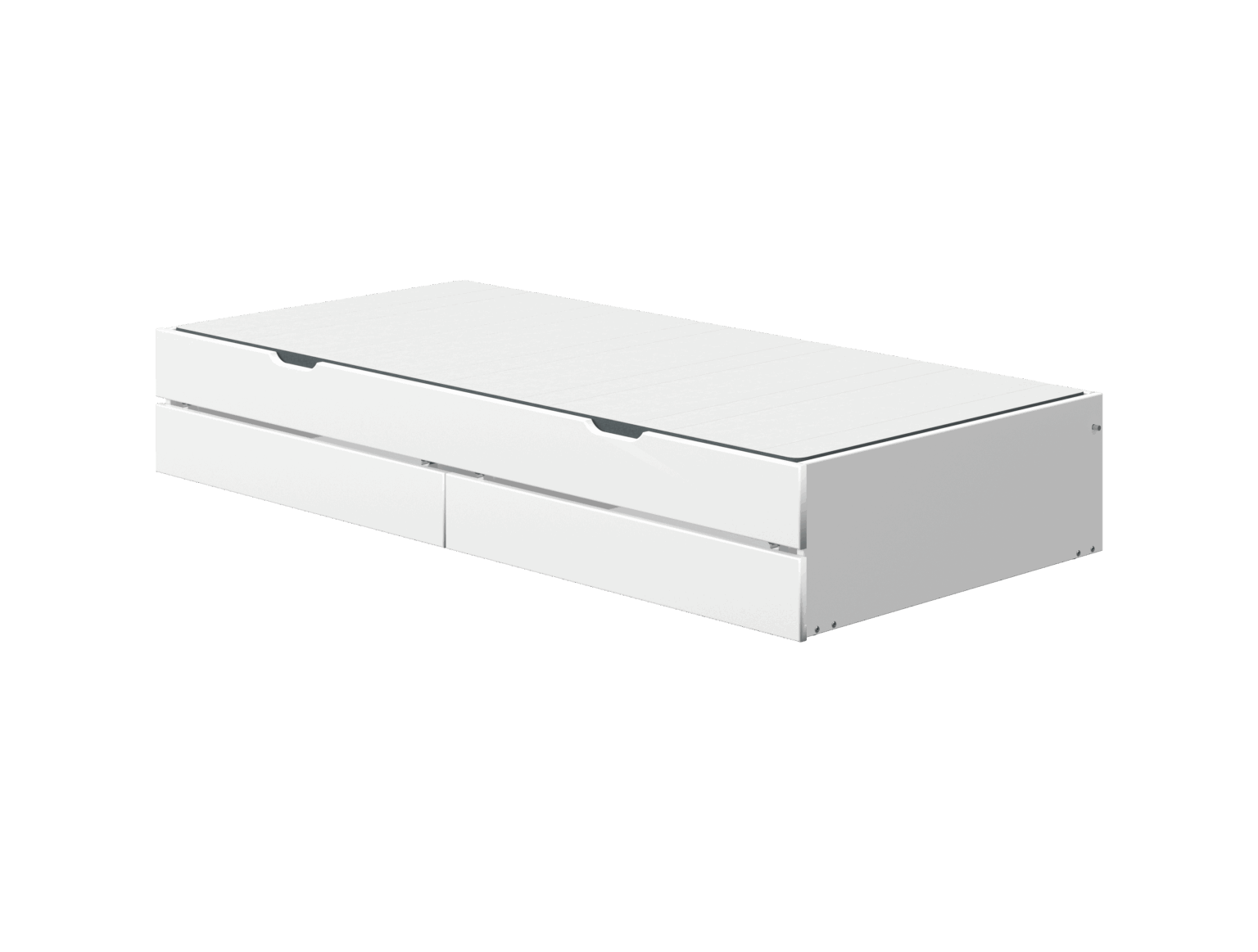 Flexa White/nor Udtræksseng og to Skuffer Til Enkeltseng 90x200 cm - Hvid