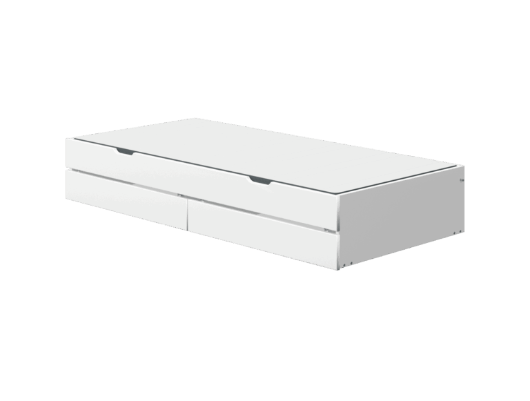 Flexa White/nor Udtræksseng og to Skuffer Til Enkeltseng 90x200 cm - Hvid