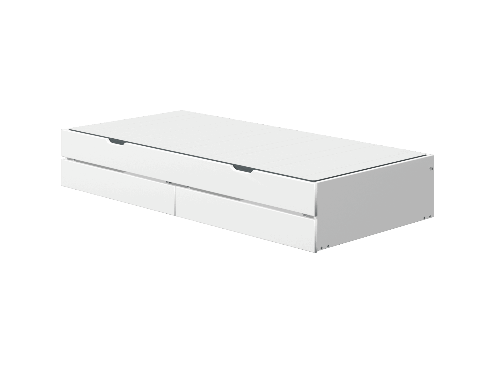 Flexa White/nor Udtræksseng og to Skuffer Til Enkeltseng 90x200 cm - Hvid