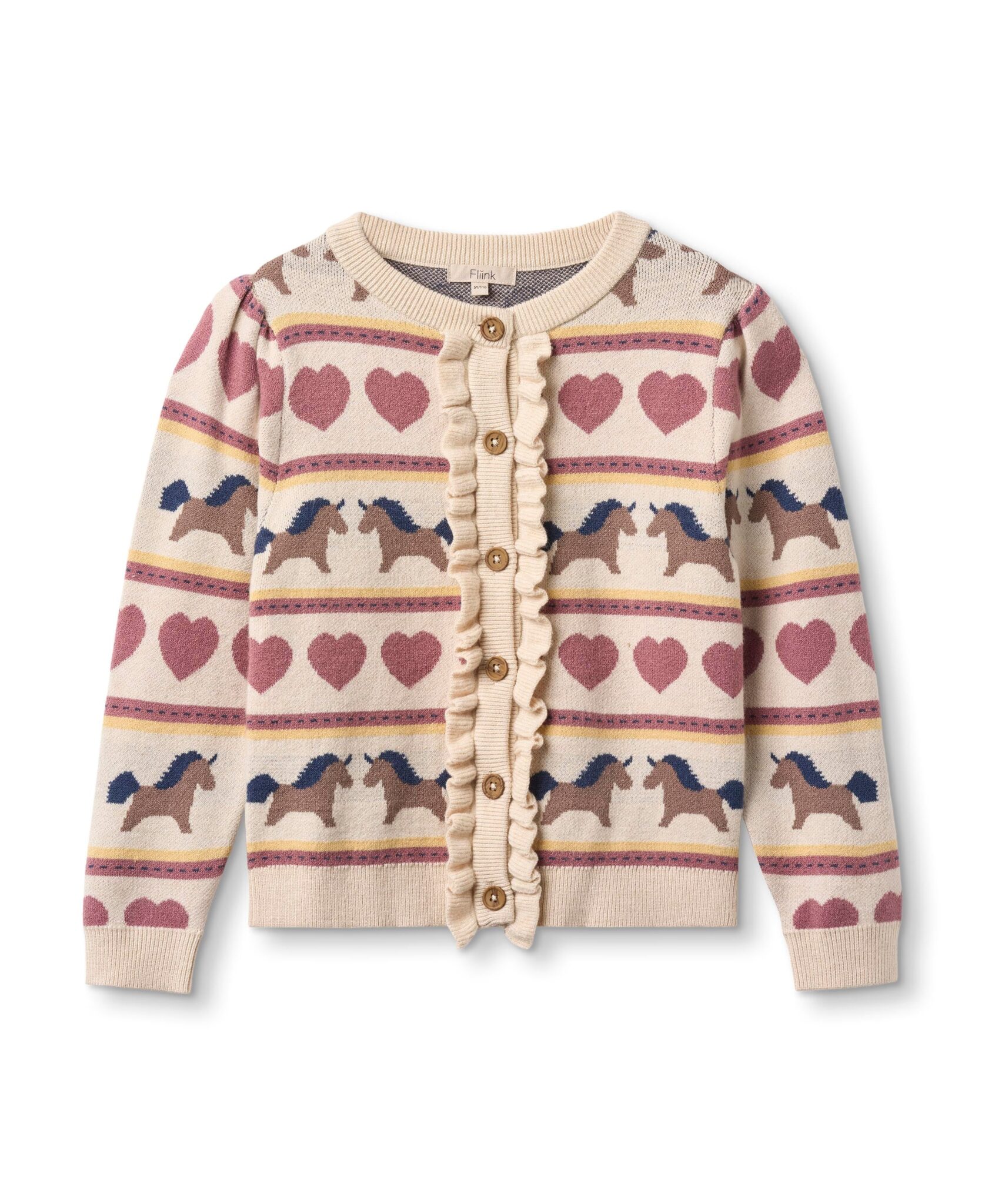 Fliink Kino LS Multi Cardigan - Sandshell - 80 cm
