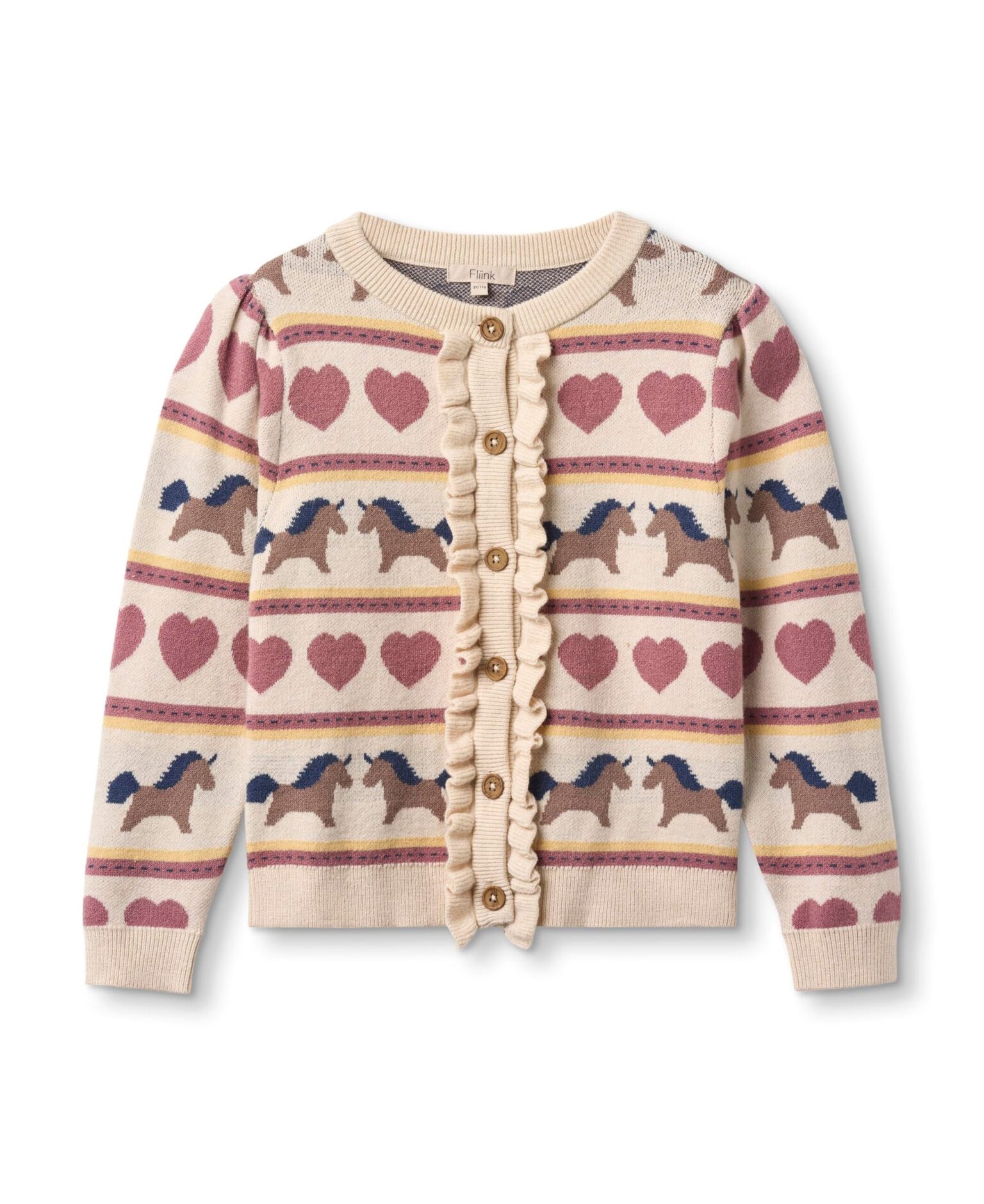 Fliink Kino LS Multi Cardigan - Sandshell - 80 cm