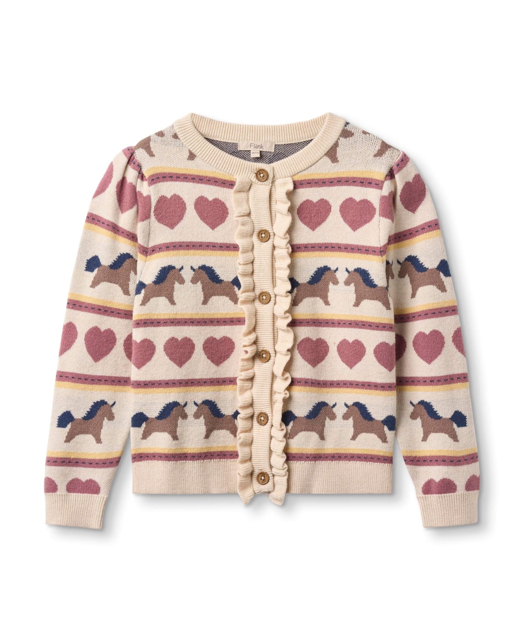 Fliink Kino LS Multi Cardigan - Sandshell - 80 cm