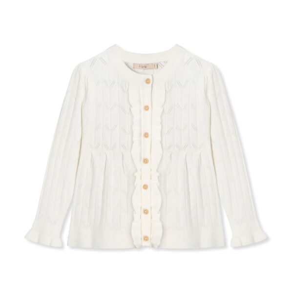 Fliink Sunny Cardigan - Cloud Dancer - 86 cm