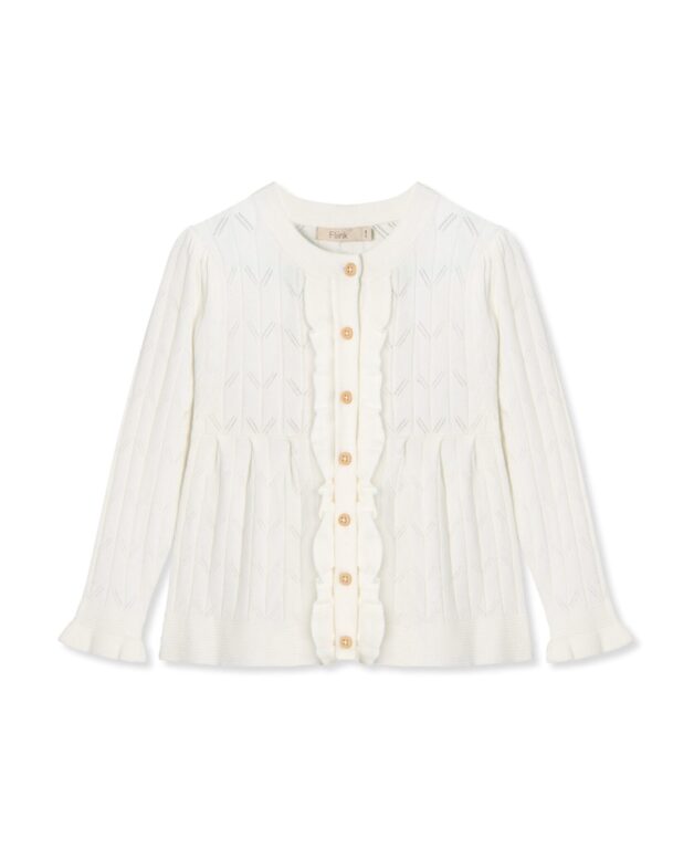 Fliink Sunny Cardigan - Cloud Dancer - 86 cm