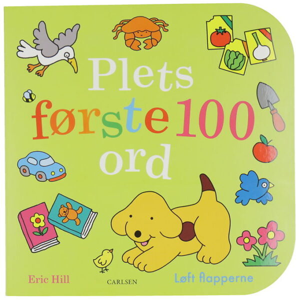 Forlaget Carlsen Billedbog m. Flapper - Plets Første 100 Ord - D