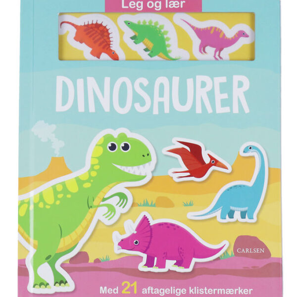 Forlaget Carlsen Klistermærkebog - Leg Og Lær - Dinosaurer - Dan