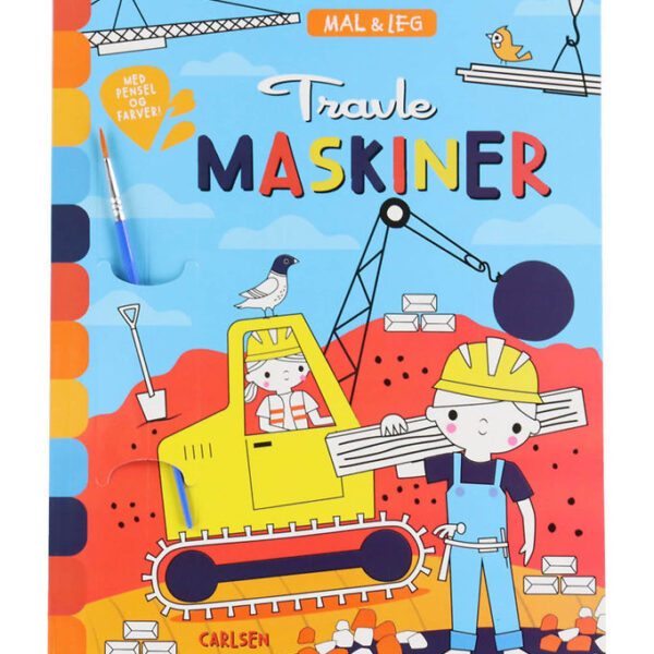 Forlaget Carlsen Malebog - Mal Og Leg - Travle Maskiner