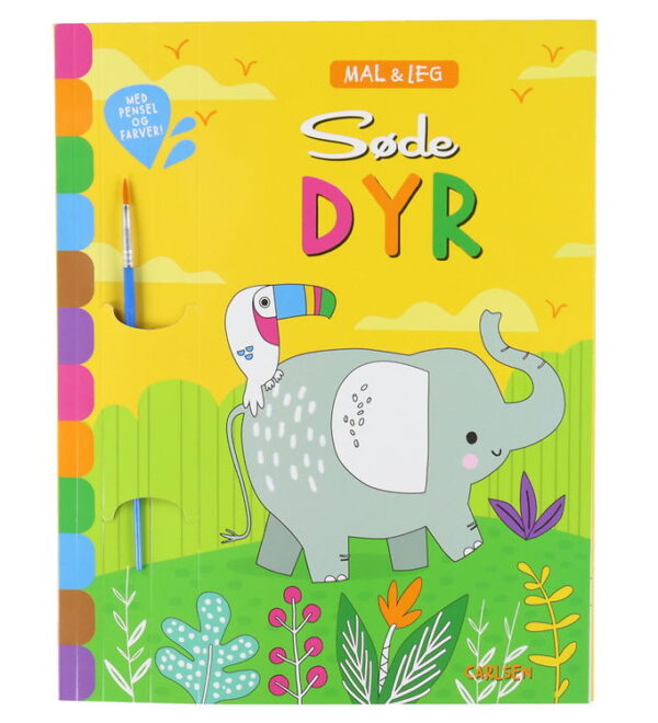 Forlaget Carlsen Malebog - Mal og leg - m. Farver og Pensel