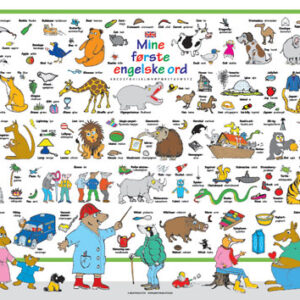 Girafprodukter | Dækkeserviet- Mine første engelske ord