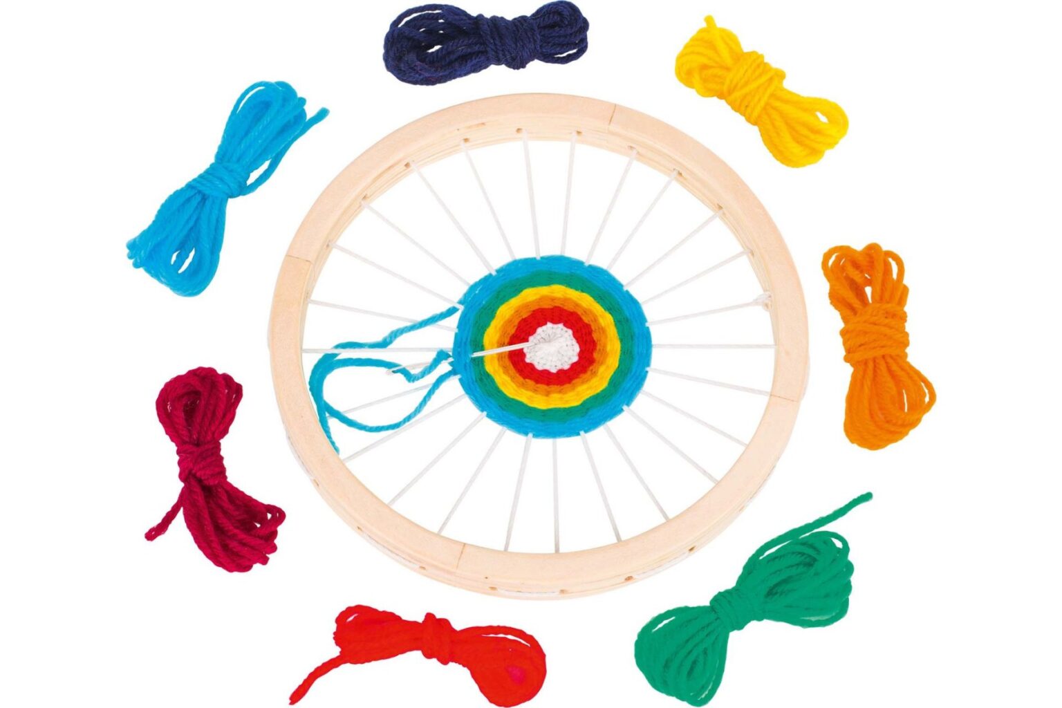 Goki | Væveramme i træ - Rund, Ø 18 cm.