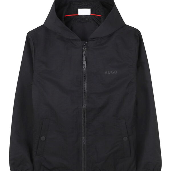 HUGO Overgangsjakke - Sort m. Print