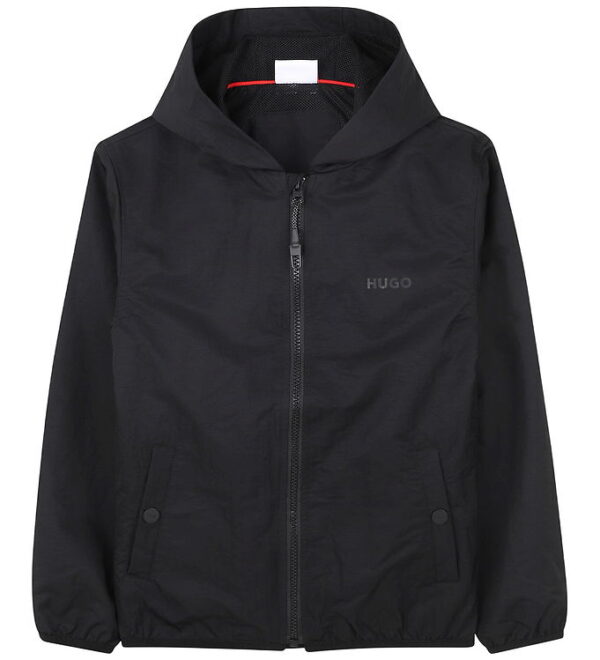 HUGO Overgangsjakke - Sort m. Print