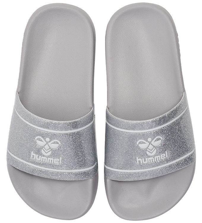 Hummel Badesandaler - Pool Slide Glitter Jr - Lunar Rock