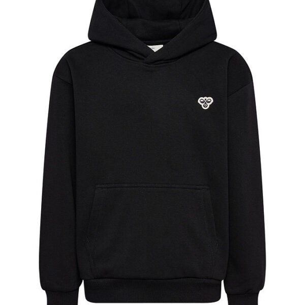 Hummel Hættetrøje - hmlJR Loose Hoodie - Sort m. Logo