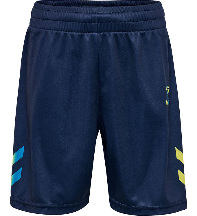 Hummel Sportsshorts - hmlShimmer - Dress Blues/Limeade