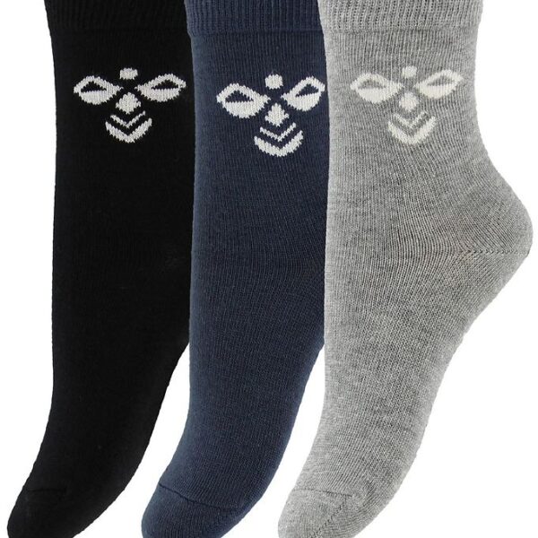 Hummel Strømper - HMLSutton - 3-pak - Sort/Navy/Gråmeleret