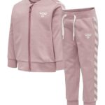 Hummel Sweatsæt - HMLBille - Rosa m. Hvid
