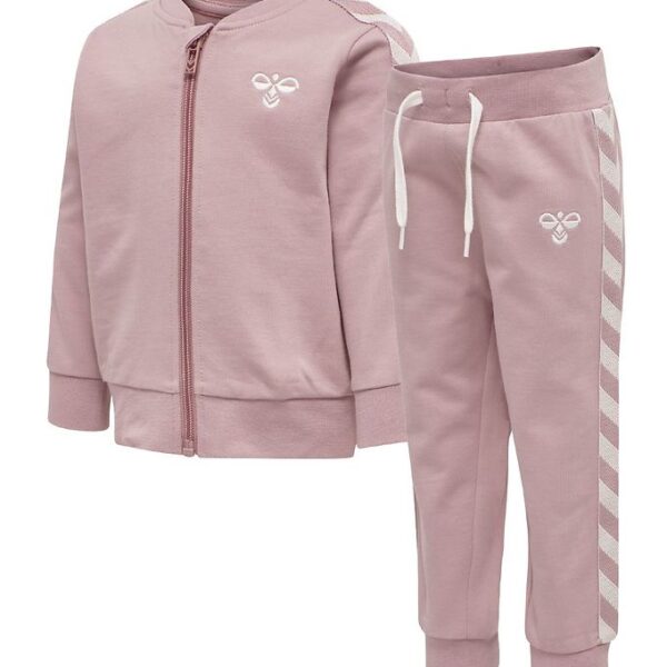 Hummel Sweatsæt - HMLBille - Rosa m. Hvid