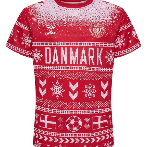 Hummel T-shirt - HmlDBU Fan XMAS - Tango Red