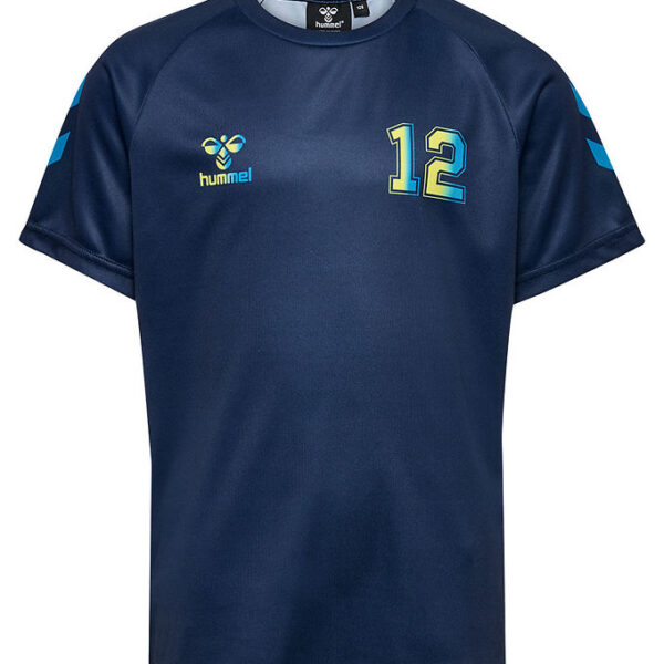 Hummel T-shirt - hmlShimmer - Dress Blues/Limeade Hummel T-shirt - hmlShimmer - Dress Blues/Limeade