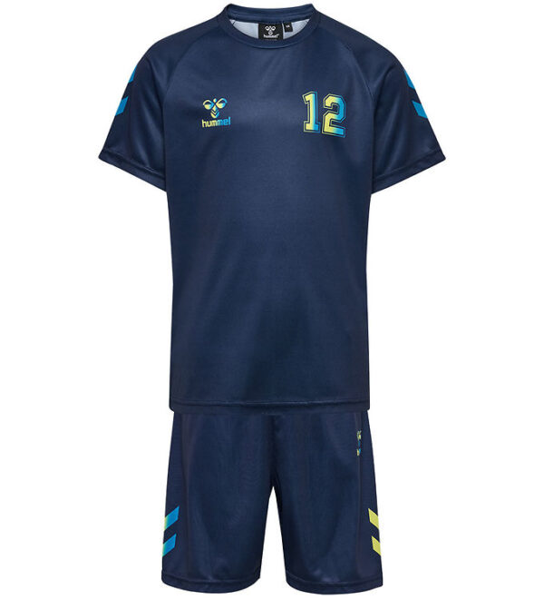 Hummel Træningssæt - hmlShimmer - Dress Blues/Limeade