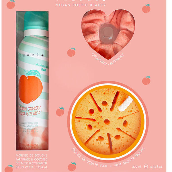 Inuwet Gavesæt - Badeskum/Badesvamp/Scrunchie - Peach