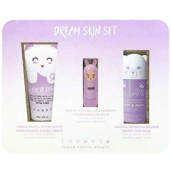 Inuwet Gavesæt - Håndcreme/Læbepomade/Ansigtsmaske - Mauve