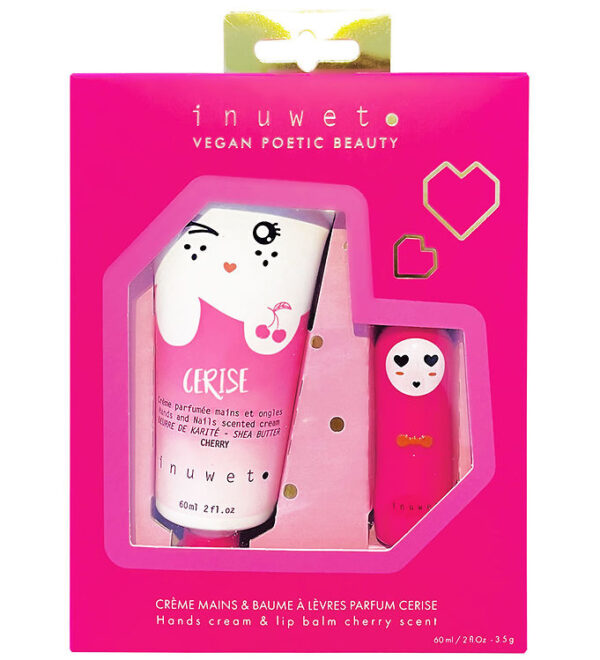 Inuwet Gavesæt - Håndcreme/læbepomade - Wiz - Cherry