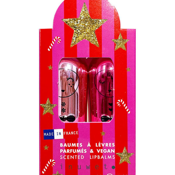 Inuwet Læbepomader - 2-pak - Raspberry Sorbet/Apple Candy